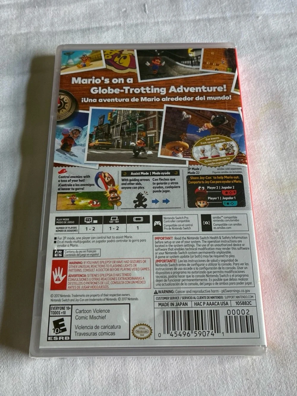 Nintendo Super Mario Odyssey - Red, Blue, Yellow Cover